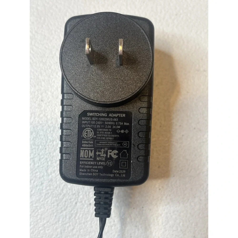 Intertek Switching Adapter AC Power Supply‎ 12V Volts